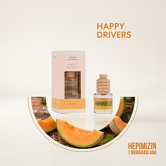 BARGELLO HAPPY DRIVERS Пъпеш 8 ml Декоративен аромат за автомобил
